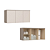 Módulo Aéreo 03 Portas Elegance - 4255A - Niquel/Blanc - Móveis Castro - Imagem 4