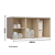 Módulo Aéreo 03 Portas Elegance - 4255A - Niquel/Blanc - Móveis Castro - Imagem 4