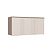 Módulo Aéreo 03 Portas Canelado Elegance - 4255A - Niquel/Blanc - Móveis Castro - Imagem 2