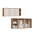 Módulo Aéreo 03 Portas Canelado Elegance - 4256A - Angelin/Blanc - Móveis Castro - Imagem 1