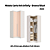 Módulo Canto Reto 02 Portas - Linha Infinity - 3908A - Branco/Blush - Móveis Castro - Imagem 1
