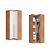 Módulo Canto Reto 02 Portas - Linha Infinity - 3908A - Cedro/Branco - Móveis Castro - Imagem 1