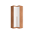 Módulo Canto Reto 02 Portas - Linha Infinity - 3908A - Cedro/Branco - Móveis Castro - Imagem 2