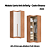 Módulo Canto Reto 02 Portas - Linha Infinity - 3908A - Cedro/Branco - Móveis Castro - Imagem 1