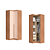 Módulo Canto Reto 02 Portas - Linha Infinity - 3908A - Cedro/Blush - Móveis Castro - Imagem 1