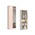 Módulo 02 Portas com Espelho Infinity - 3920A - Branco/Blush - Móveis Castro - Imagem 1