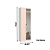 Módulo 02 Portas com Espelho Infinity - 3920A1 - Branco/Blush - Móveis Castro - Imagem 8