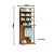 Conjunto Modulo Prateleiras e Cabideiro - 6310M - Angelin - Linha Smart Tube - Móveis Castro - Imagem 2