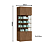 Conjunto Módulo 04 Portas e Prateleiras - 6312M - Macadamia - Linha Smart Tube - Móveis Castro - Imagem 2