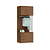 Conjunto Módulo Portas e Gavetas - 6313M - Macadamia - Linha Smart Tube - Móveis Castro - Imagem 1