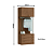 Conjunto Módulo Portas e Gavetas - 6313M - Macadamia - Linha Smart Tube - Móveis Castro - Imagem 2