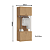 Conjunto Módulo Portas e Cabideiro - 6315M - Angelin - Linha Smart Tube - Móveis  Castro - Imagem 2
