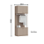 Conjunto Módulo Portas e Cabideiro - 6315M - Duna - Linha Smart Tube - Móveis  Castro - Imagem 2