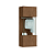 Conjunto Módulo Portas e Cabideiro - 6315M - Macadamia - Linha Smart Tube - Móveis  Castro - Imagem 1
