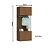 Conjunto Módulo Portas e Cabideiro - 6315M - Macadamia - Linha Smart Tube - Móveis  Castro - Imagem 2