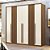 Roupeiro 06 Portas Coimbra - 165243 - Jatoba/Areia - Santos Andira - Imagem 1