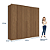 Roupeiro 06 Portas Coimbra - 165244 - Jatoba - Santos Andira - Imagem 7