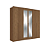 Roupeiro 06 Portas com Espelho Coimbra - 165244E - Jatoba - Santos Andira - Imagem 3