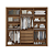 Roupeiro 06 Portas com Espelho Coimbra - 165244E - Jatoba - Santos Andira - Imagem 4