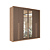 Roupeiro 06 Portas com Espelho Genova - 165212E - Wood/Terracota - Santos Andira - Imagem 3