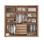 Roupeiro 06 Portas com Espelho Genova - 165212E - Wood/Terracota - Santos Andira - Imagem 4