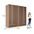 Roupeiro 06 Portas Torino - 163112 - Wood/Terracota - Santos Andira - Imagem 7