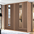Roupeiro 06 Portas com Espelho Torino - 163112E - Wood/Terracota - Santos Andira - Imagem 1
