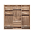 Roupeiro 06 Portas com Espelho Torino - 163112E - Wood/Terracota - Santos Andira - Imagem 5