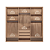 Roupeiro 06 Portas com Espelho Torino - 163112E - Wood/Terracota - Santos Andira - Imagem 6