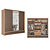 Roupeiro 03 Portas com Espelho Milan - 163612 - Wood/Terracota - Santos Andira - Imagem 2
