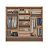 Roupeiro 03 Portas com Espelho Milan - 163612 - Wood/Terracota - Santos Andira - Imagem 5
