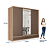 Roupeiro 03 Portas com Espelho Milan - 163612 - Wood/Terracota - Santos Andira - Imagem 7