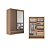 Roupeiro 02 Portas com Espelho Volp - 163712 - Wood/Terracota - Santos Andira - Imagem 2