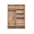 Roupeiro 02 Portas com Espelho Volp - 163712 - Wood/Terracota - Santos Andira - Imagem 5