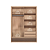 Roupeiro 02 Portas com Espelho Volp - 163712 - Wood/Terracota - Santos Andira - Imagem 6