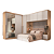 Dormitório Modulado 05 pçs - Linha Elegance - Moveis Castro - Imagem 10