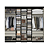 Roupeiro 07 Portas Selecto Glass com Espelho Ref. 5885 - Preto/Capuccino - THB - Imagem 4