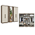 Roupeiro 07 Portas Selecto Glass com Espelho Ref. 5883 - Rustico/Off White - THB - Imagem 2