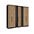 Roupeiro 07 Portas Selecto Ref. 5884 - Preto/Capuccino - THB - Imagem 3