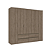 Roupeiro 06 Portas Nobre 100% MDF - Ref. 5892 - Rustic - Thb - Imagem 3