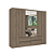 Roupeiro 06 Portas Nobre 100% MDF Glass - Ref. 5894 - Rustic - Thb - Imagem 3