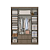 Roupeiro 04 Portas Nobre 100% MDF - Ref. 5867 - Rustic - Thb - Imagem 4