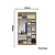 Roupeiro 04 Portas Milan - Ref. 5864 - Capuccino/Off White - Thb - Imagem 5