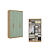 Roupeiro 04 Portas Milan - Ref. 5863 - Capuccino/Verde - Thb - Imagem 2