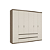 Roupeiro 06 Portas Nobre 100% MDF - Ref. 5897 - Rustic/Off White - Thb - Imagem 3