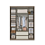 Roupeiro 04 Portas Nobre 100% MDF Slim Glass - Ref. 5899 - Rustic/Off White - Thb - Imagem 4