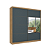 Roupeiro 02 Portas de Correr Malaga Glass - Ref. 5874- Capuccino/Azul - Thb - Imagem 3
