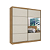 Roupeiro 02 Portas de Correr Malaga Glass - Ref. 5877 - Capuccino/Off White - Thb - Imagem 3