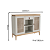 Balcão Buffet 02 Portas - MB 1002 - Mel/Off White - Movelbento - Imagem 3