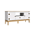Rack 02 Portas 01 Gaveta - MB 1015 - Mel/Branco - Movelbento - Imagem 2